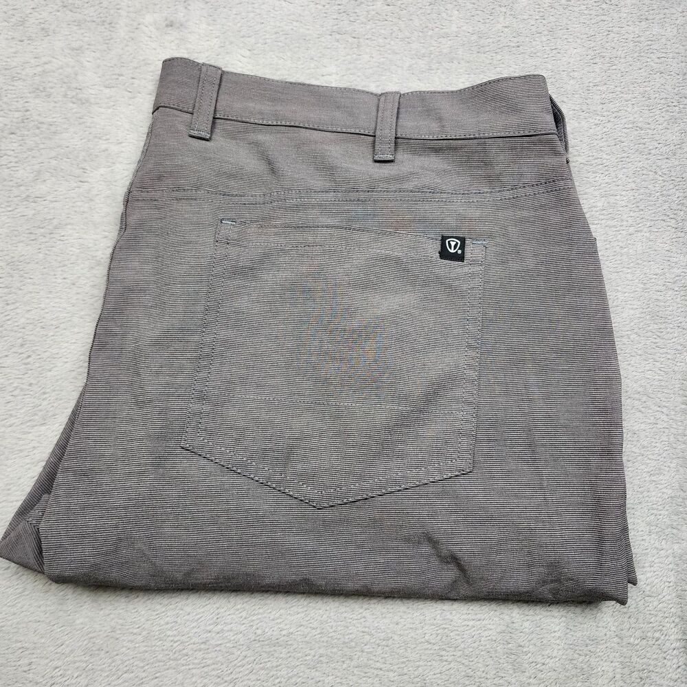 Pro Tour Mens 40x32 Gray Golf Pants Flat Front Straight Leg Polyester Blend